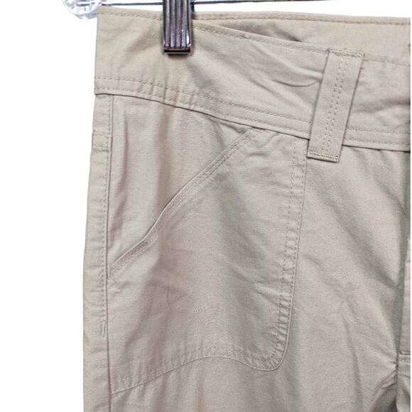 RIDERS BY LEE Cargo Slimming Cotton Capris Light Khaki Size 8M NWOT - Picture 5 of 15